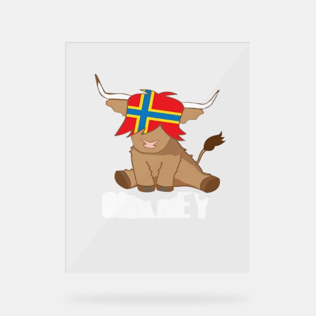 Isle of Orkney Fahne Geschenk schottischen Hochlan Acrylschild (Vorderseite)