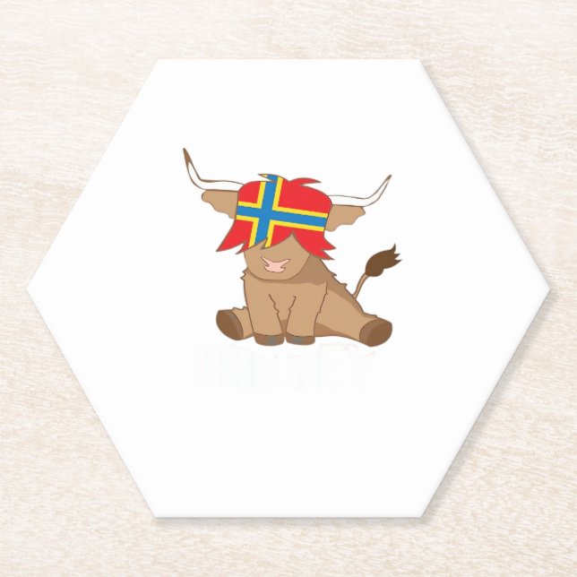 Isle of Orkney Fahne Geschenk schottischen Hochlan Untersetzer (Vorderseite)