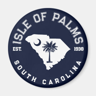 Isle of Palms South Carolina Flag Map Marine Magnet
