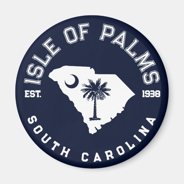Isle of Palms South Carolina Flag Map Marine Magnet (Vorne)