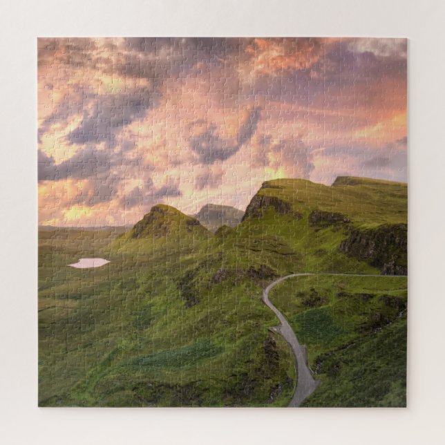 Isle of Sky Sunset Scotland Square Foto Puzzle (Vertikal)