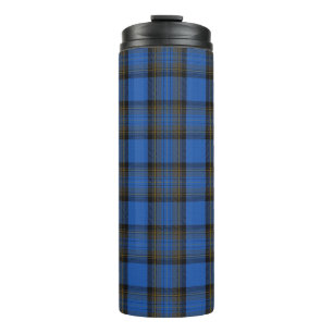 Isle of Skye Blue Tartan Kariertes Muster Thermosbecher