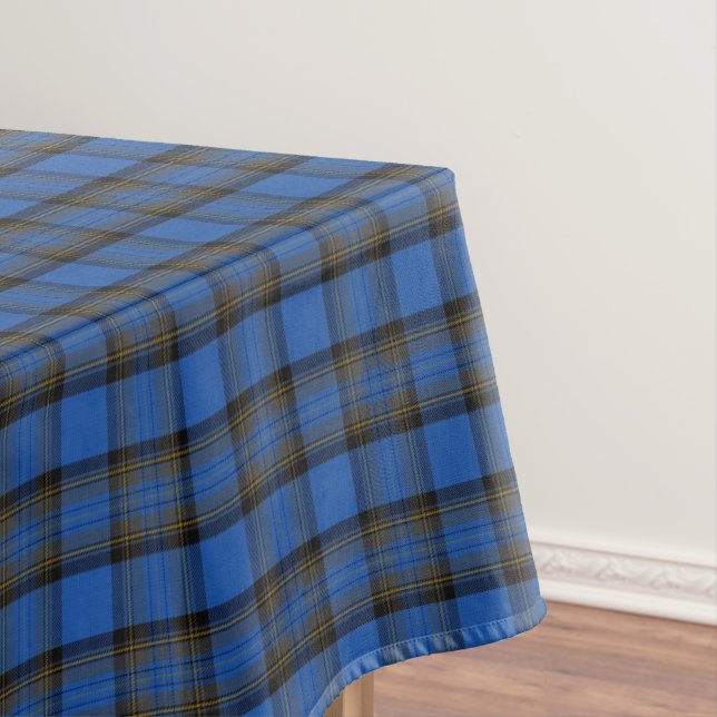 Isle of Skye Blue Tartan Kariertes Muster Tischdecke (Beispiel)