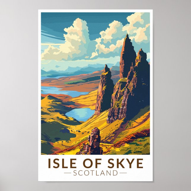 Isle of Skye Scotland Reiseart Vintag Poster (Vorne)