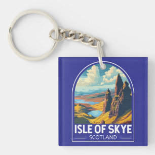 Isle of Skye Scotland Reiseart Vintag Schlüsselanhänger
