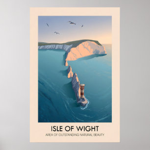 Isle of Wight AONB Reiseplakat Poster