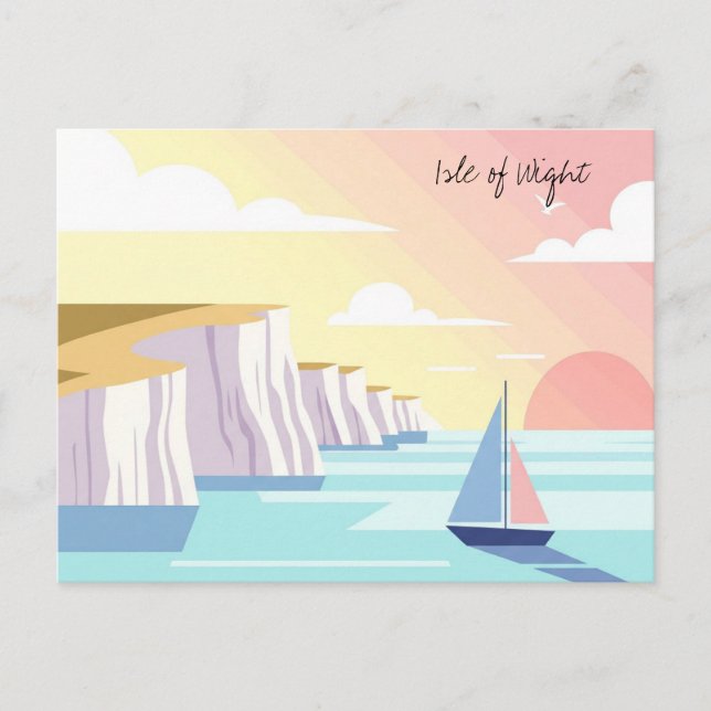 Isle of Wight England Reise Postkarte (Vorderseite)