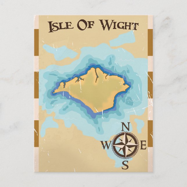 Isle of Wight Treasure Reiseplakat Postkarte (Vorderseite)