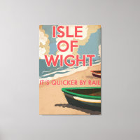 Isle of Wight Vintage Lokomotive Travel Poster
