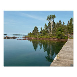 Isle Royale Malone Bay Steg und glatter Lake Super Poster