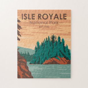 Isle Royale National Park Michigan Vintage Puzzle
