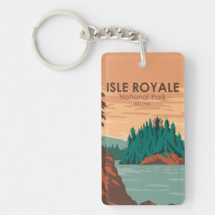 Isle Royale National Park Michigan Vintage Schlüsselanhänger