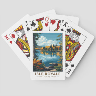 Isle Royale National Park Reise Kunst Vintage Spielkarten