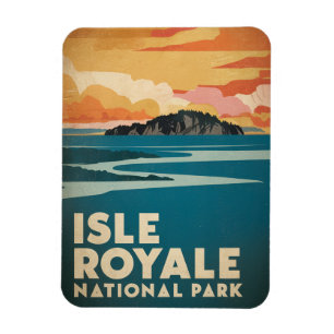 Isle Royale National Park Retro-Plakat Magnet