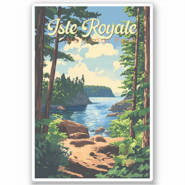 Isle Royale Nationalpark California Aufkleber (Vorderseite)