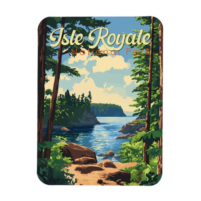 Isle Royale Nationalpark California Magnet (Vertikal)