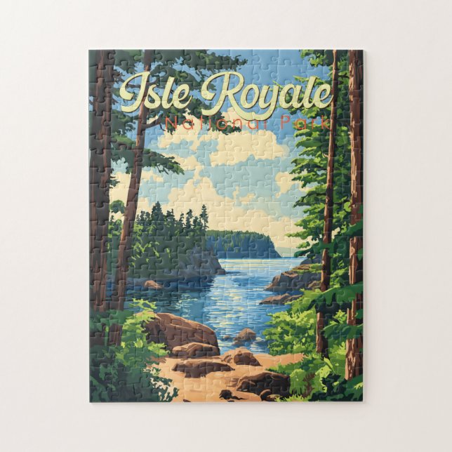 Isle Royale Nationalpark California Puzzle (Vertikal)