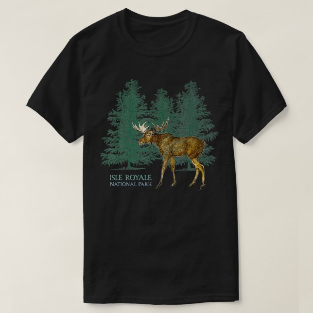 Isle Royale Nationalpark Lake Superior T-Shirt (Design vorne)