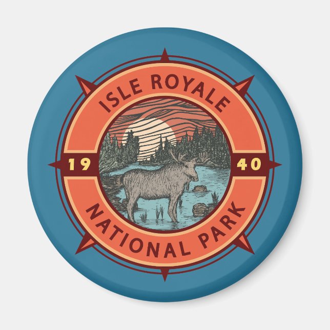 Isle Royale Nationalpark Locarno Magnet (Vorne)