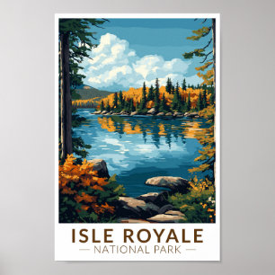 Isle Royale Nationalpark Locarno Vintag Poster