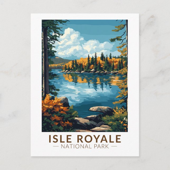 Isle Royale Nationalpark Locarno Vintag Postkarte (Vorderseite)
