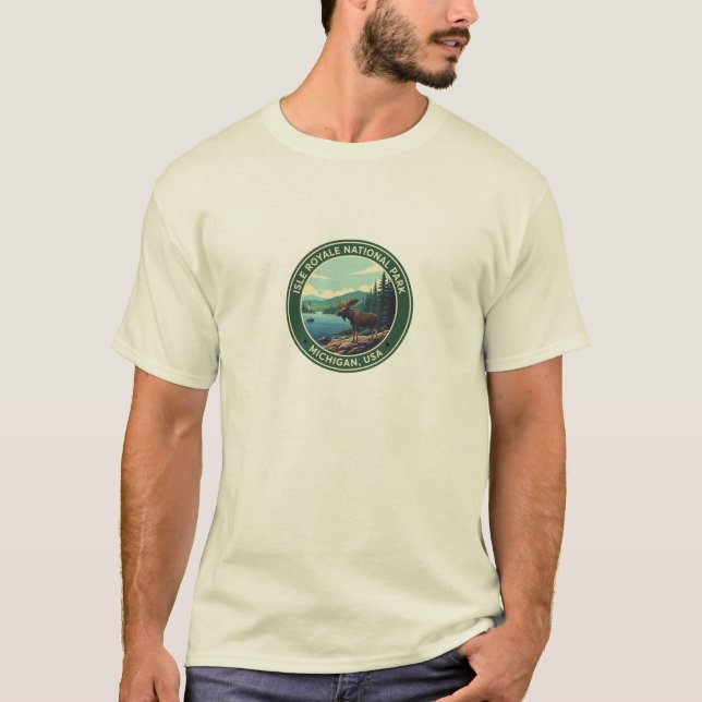 Isle Royale Nationalpark Michigan T-Shirt oder Hoo (Vorderseite)