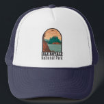 Isle Royale Nationalpark Michigan Vintag Truckerkappe<br><div class="desc">Isle Royale Vektorgrafiken in einem Fensterstil-Design. Der Park besteht aus der Isle Royale und Hunderten von benachbarten Inseln,  sowie den umliegenden Gewässern des Superior-Sees,  im Staat von Michigan.</div>