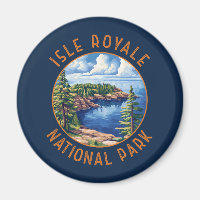 Isle Royale Nationalpark Retro Distressed Circle
