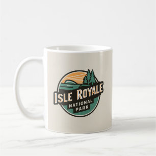 Isle Royale Nationalpark Retro Reisemblem Kaffeetasse