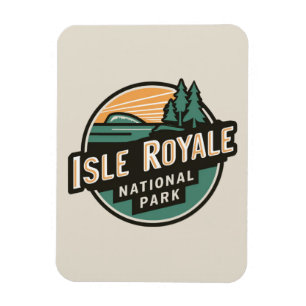 Isle Royale Nationalpark Retro Reisemblem Magnet
