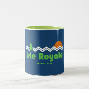 Isle Royale Nationalpark Retro Zweifarbige Tasse