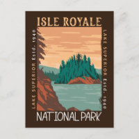 Isle Royale Nationalpark Seen Superior Distressive