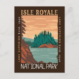 Isle Royale Nationalpark Seen Superior Distressive Postkarte
