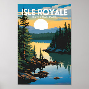 Isle Royale Nationalpark Traditionelle Reise Poster