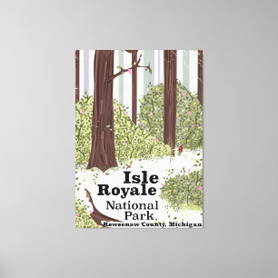 Isle Royale Nationalpark Vintage Reiseplakat Leinwanddruck