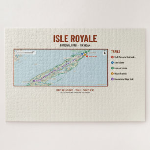Isle Royale Nationalpark-Wanderkarte-Puzzle Puzzle