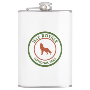 Isle Royale Nationalpark Wolf Flachmann