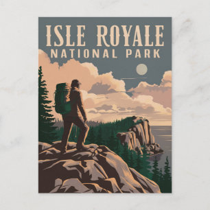 Isle Royale Nationalpark Zurpackung Reisen Art Feiertagspostkarte