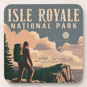 Isle Royale Nationalpark Zurpackung Reisen Art Getränkeuntersetzer