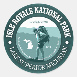 Isle Royale NP Runder Aufkleber