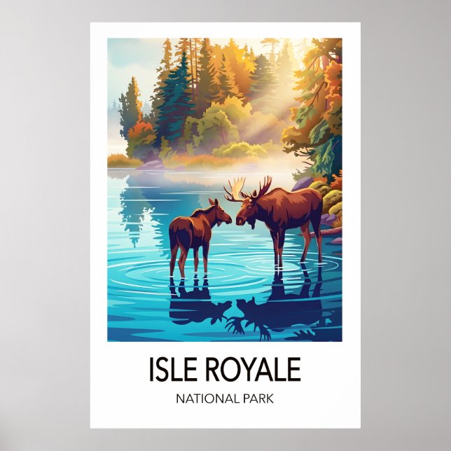 Isle Royale Travel Poster National Park Art (Vorne)