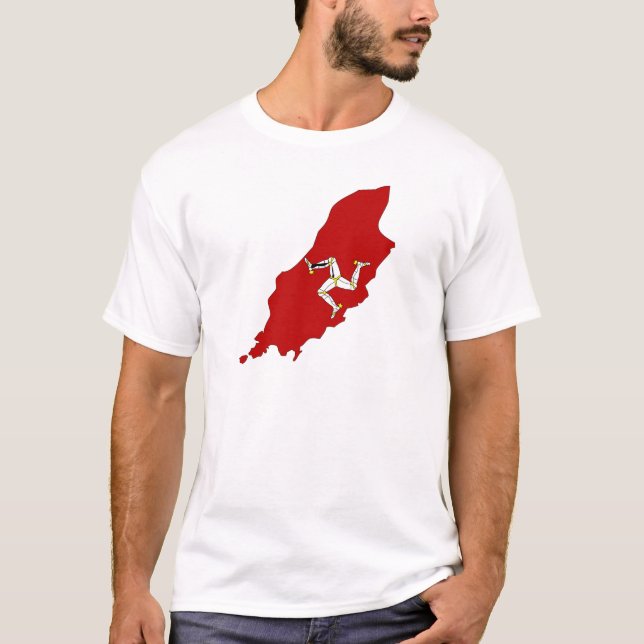 Isleofman Flaggenkarte T-Shirt (Vorderseite)