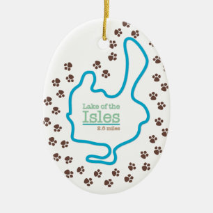 Islerhof mit Dog Paw Prints Keramikornament