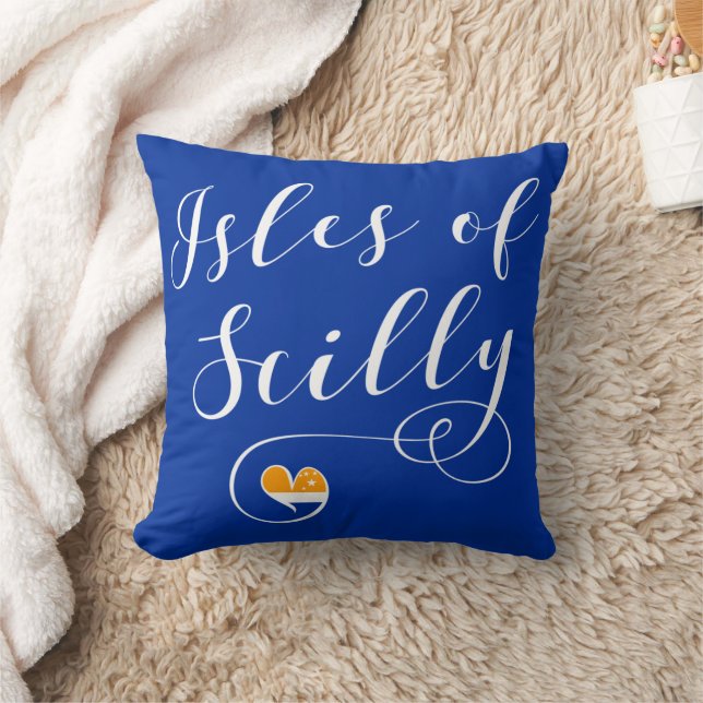 Isles of Scilly Flag Herz Kissen (Decke)