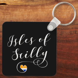 Isles of Scilly Flag Herz Schlüsselanhänger