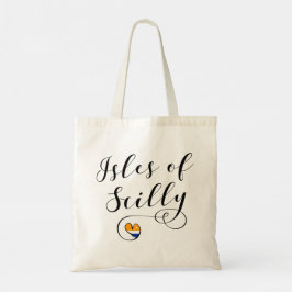 Isles of Scilly Flag Herz Tragetasche