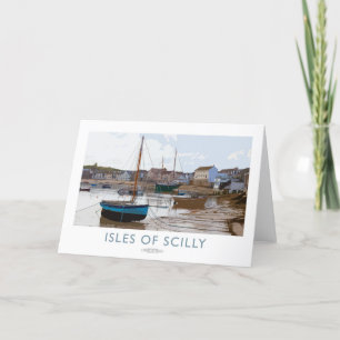 Isles of Scilly Railway Poster Dankeskarte