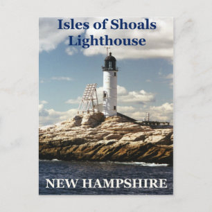 Isles of Shoals Lighthouse, New Hampshire Postcard Postkarte
