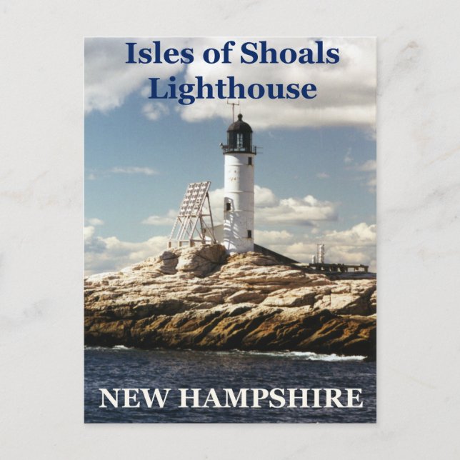 Isles of Shoals Lighthouse, New Hampshire Postcard Postkarte (Vorderseite)