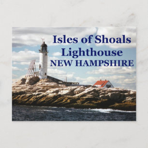 Isles of Shoals Lighthouse, New Hampshire Postcard Postkarte